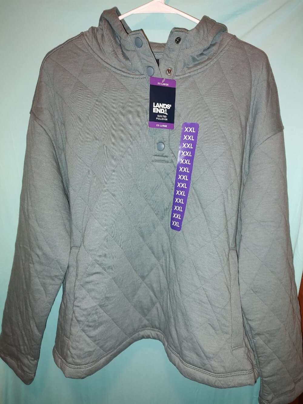 Womens Lands End Quilted Pullover